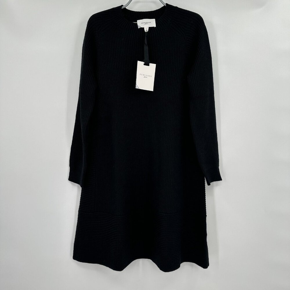 Pomander Place by Tuckernuck Black Ainsley Sweater Dress Long Sleeve Mini sz L